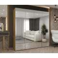 Garderobeskap ALICANTE 3 200x202 cm - eik artisan - 4 dører - speil