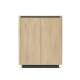 Skap Torro 113x133 cm - 2 dører - hyller - eik
