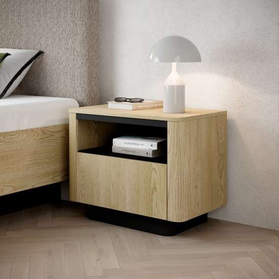 Nattbord Torro 63x50 cm - 1 skuff - eik