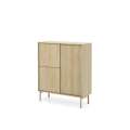 Skap Tavo 103x122 cm - eik - 3 dører - hyller