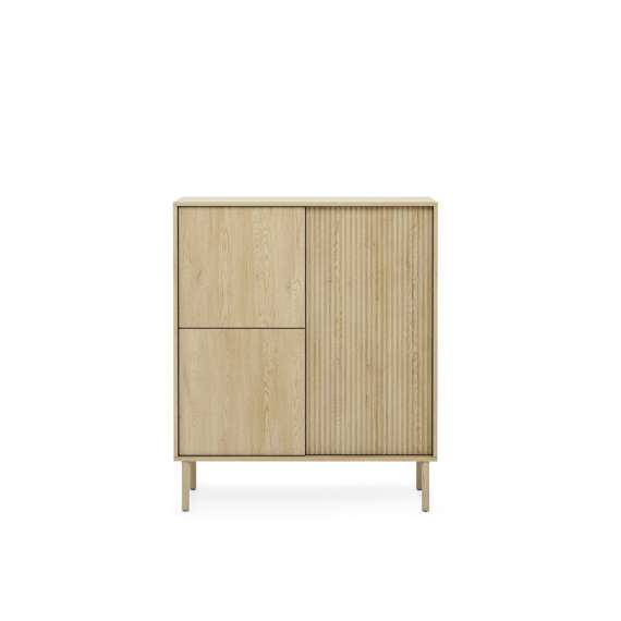 Skap Tavo 103x122 cm - eik - 3 dører - hyller