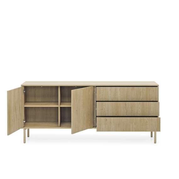 Skjenk Tavo 187x80 cm - eik - 2 dører - 3 skuffer