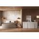 Nattbord AMILIO - 50x35 cm - 1 skuff- cashmere - oljet eik