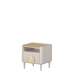 Nattbord AMILIO - 50x48 cm - 1 skuff- cashmere - oljet eik - tre bein