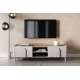Tv-ben AMILIO - 170x48 cm - 1 skuff- 1 dør- cashmere - oljet eik