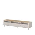 Tv-ben AMILIO 200x48 cm - 2 skuffer - 1 dør- cashmere - oljet eik