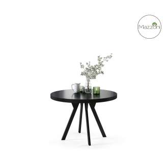 Spisebord VITO 110-310 cm - svart matt - svart bein - uttrekkbart