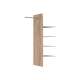 Garderobeskap KASPIAN 90x201 cm - eik sonoma - 2 dører - 2 skuffer
