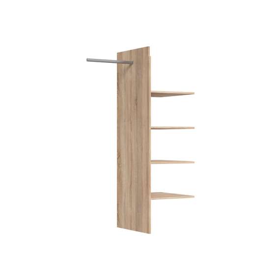Garderobeskap KASPIAN 90x201 cm - eik sonoma - 2 dører - 2 skuffer