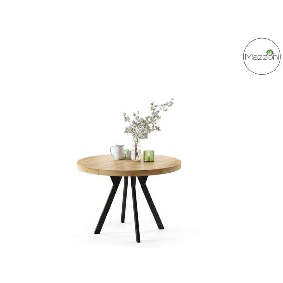 Spisebord VITO 110-310 cm - eik craft - svart bein - uttrekkbart