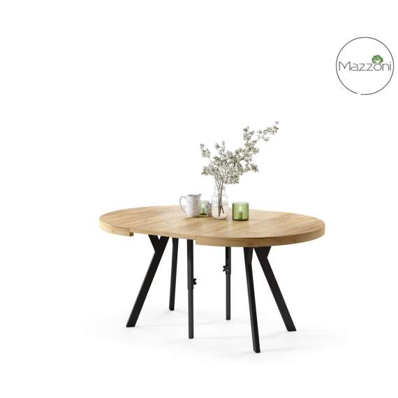 Spisebord VITO 110-310 cm - eik craft - svart bein - uttrekkbart