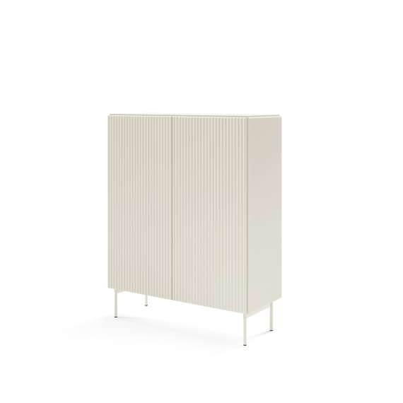 Skap Muti 99x123 cm - 2 dører - cashmere - metall ben