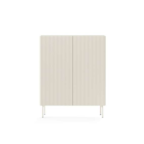 Skap Muti 99x123 cm - 2 dører - cashmere - metall ben