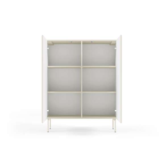 Skap Muti 99x123 cm - 2 dører - cashmere - metall ben