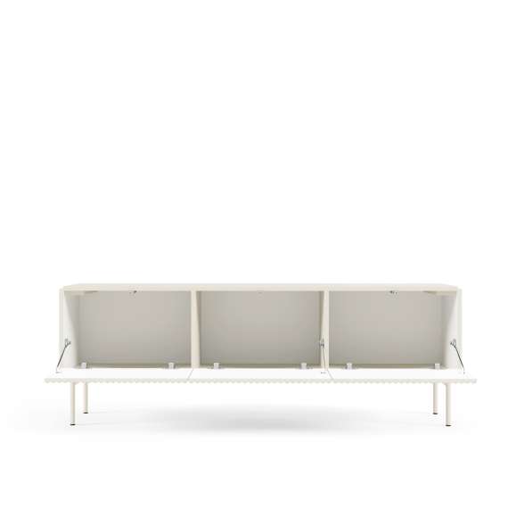Tv-benk Muti 147x51 cm - 3 dører - cashmere - metall ben