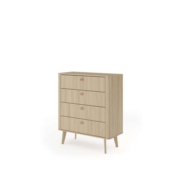 Kommode Viki 88x103 cm - eik - med 4 skuffer