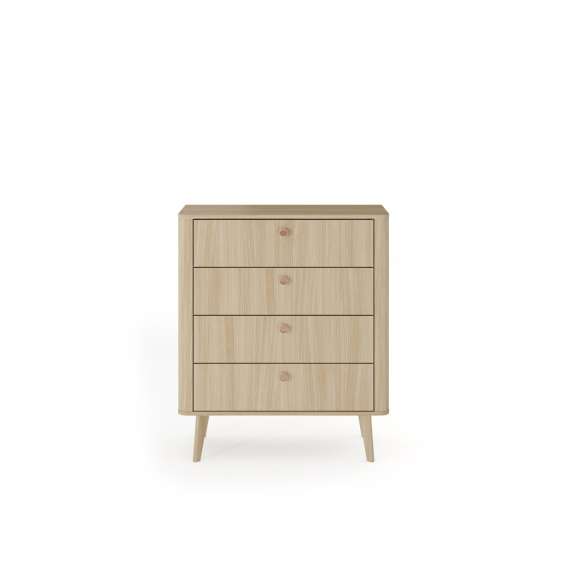 Kommode Viki 88x103 cm - eik - med 4 skuffer