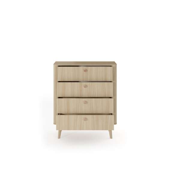 Kommode Viki 88x103 cm - eik - med 4 skuffer