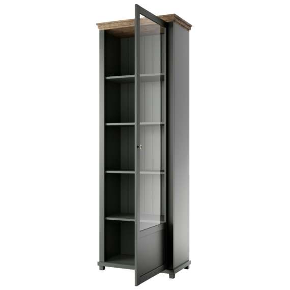 Vitrineskap Evora 71x200 cm - vintage grønn - høyre