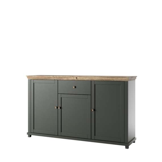 Skjenk Evora 160x93 cm - vintage grønn - 3 dører - 1 skuff
