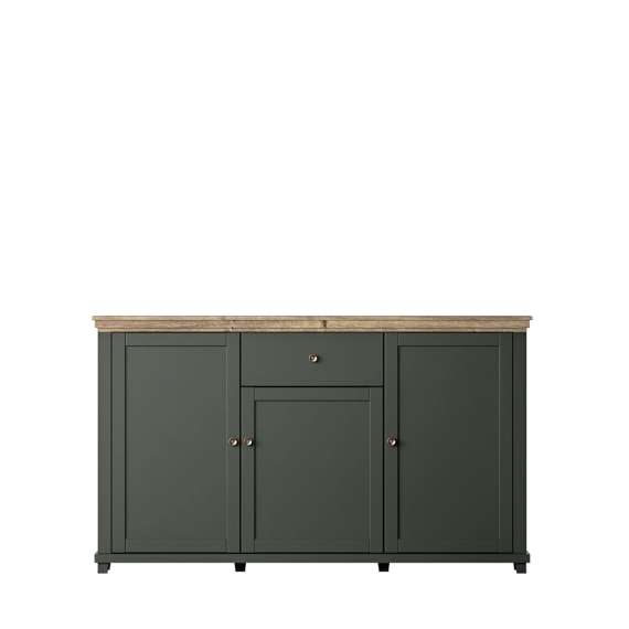 Skjenk Evora 160x93 cm - vintage grønn - 3 dører - 1 skuff