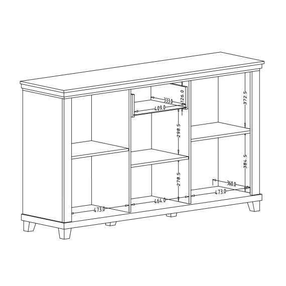 Skjenk Evora 160x93 cm - vintage grønn - 3 dører - 1 skuff