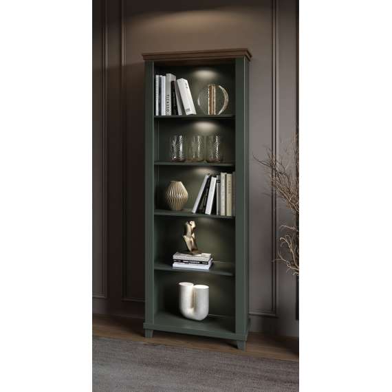 Reol Evora 71x200 cm - vintage grønn - med hyller