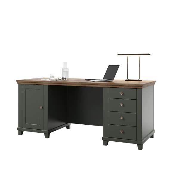 Skrivebord Evora 180x70 cm - vintage grønn - 1 dør - 4 skuffer