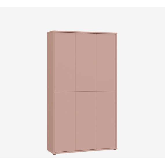Stort skoskap Alice 109x192 - terrakotta - 6 dører - hyller