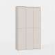 Stort skoskap Alice 109x192 - beige sand - 6 dører - hyller