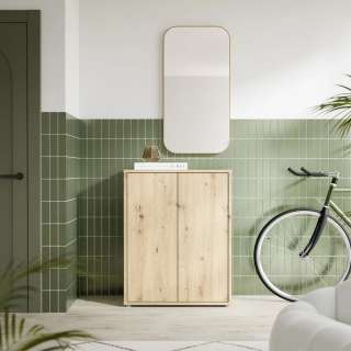 Skoskap Alice 74x99 cm - eik artisan - 2 dører - hyller