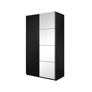 Garderobeskap Beta 120x210 - sort - speil