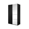 Garderobeskap Beta 120x210 - sort - speil