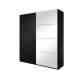 Garderobeskap Beta 180x210 - sort - speil