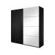 Garderobeskap Beta 200x210 - sort - speil