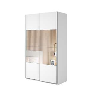 Garderobeskap Beta 120x210 - hvit - speil