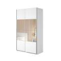 Garderobeskap Beta 120x210 - hvit - speil
