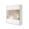 Garderobeskap Beta 180x210 - hvit - speil