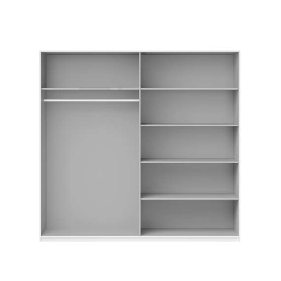 Garderobeskap Beta 221x210 - mørk eik - speil