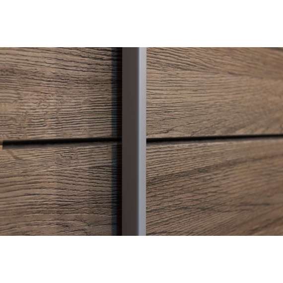 Garderobeskap Galaxy 270x210 cm - mørk eik - speil