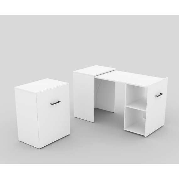 Skrivebord Smart 60x42 cm - sammenleggbart - hvit matt