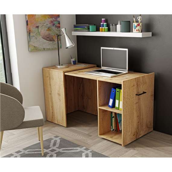 Skrivebord Smart 60x42 cm - sammenleggbart - eik wotan