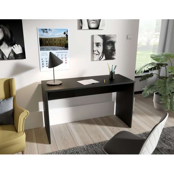 Skrivebord Agapi 130x50 cm - sort