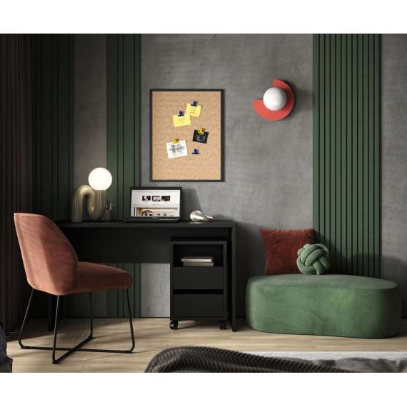 Skrivebord Agapi 130x50 cm - sort