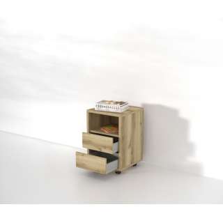 Skuffeseksjon Agapi 40x62 cm - eik grand - med hjul