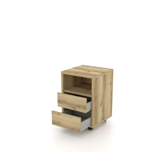 Skuffeseksjon Agapi 40x62 cm - eik grand - med hjul