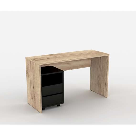 Skuffeseksjon Agapi 40x62 cm - sort - med hjul