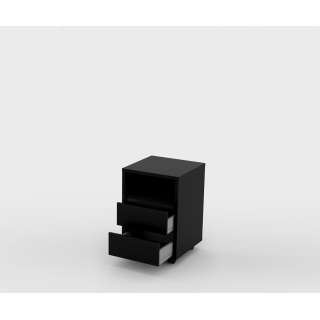 Skuffeseksjon Agapi 40x62 cm - sort - med hjul