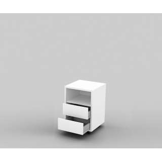 Skuffeseksjon Agapi 40x62 cm - hvit - med hjul