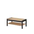 Stuebord Aktiv 120x60 cm - eik - sort - med hylle